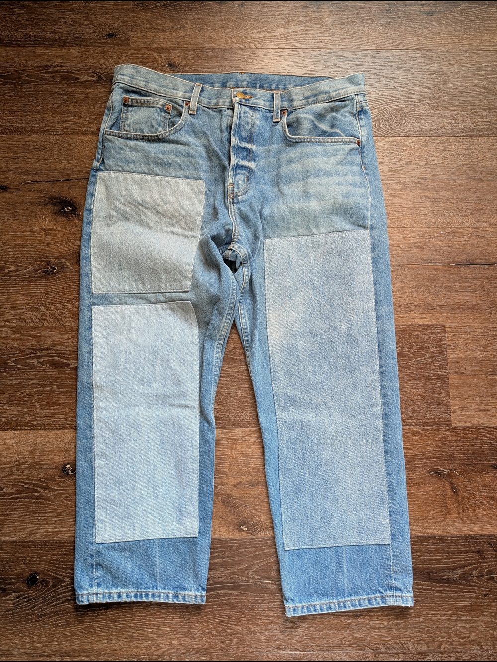 B Sides Marcel Relaxed Straight Jean Tate Vintage Patchwork No.3
